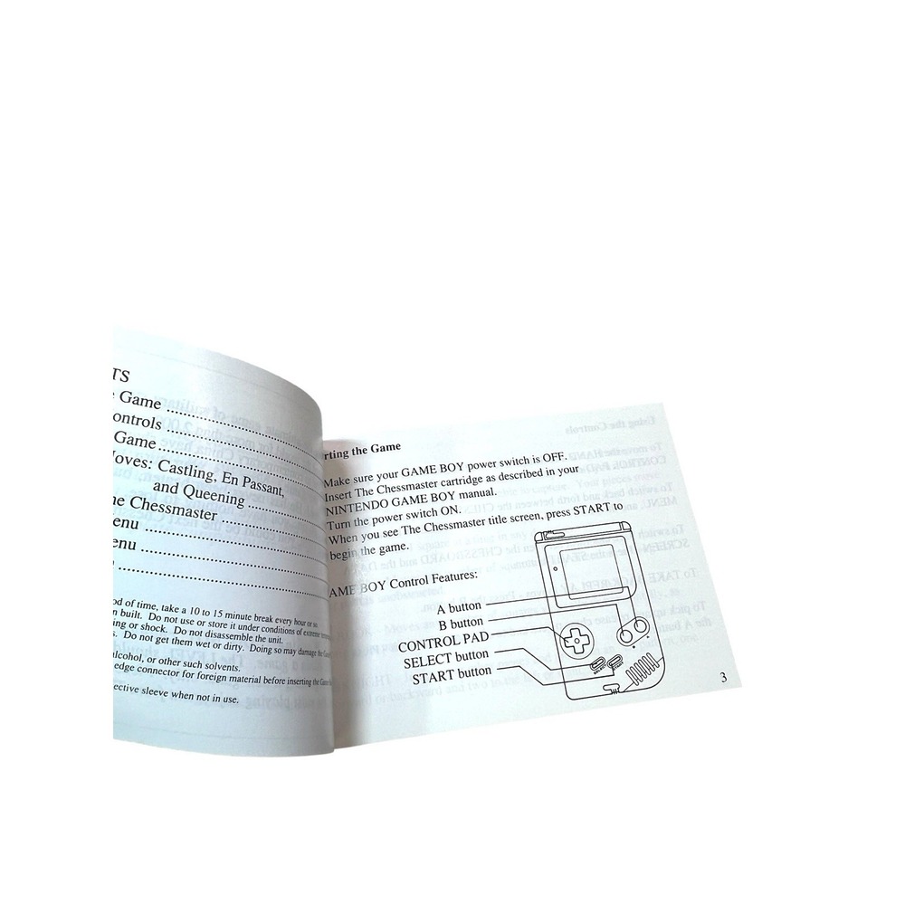 The Chessmaster Nintendo Game Boy Instruction Manual Booklet ONLY‎ - Picture 3 of 3